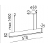 RAFTER 57 LED 3000K zwieszany czarny struktura 50600-M930-D9-00-12